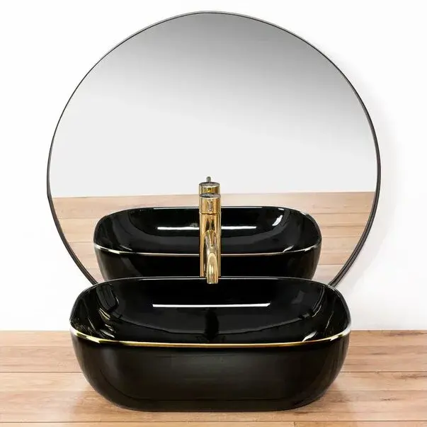 Lavoar negru/auriu pe blat Rea Belinda Black Gold 46,5 cm [2]