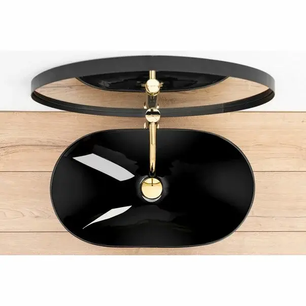 Lavoar negru lucios pe blat Rea Royal 61,5 cm [5]