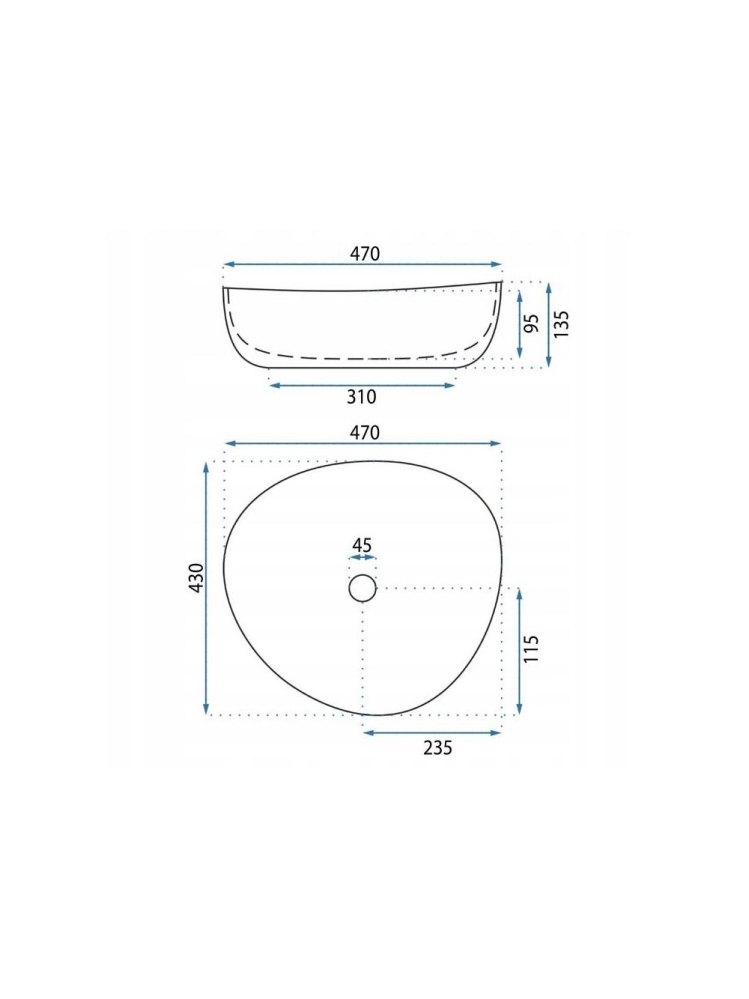 Lavoar pe blat Basaro Wiktoria alb [4]