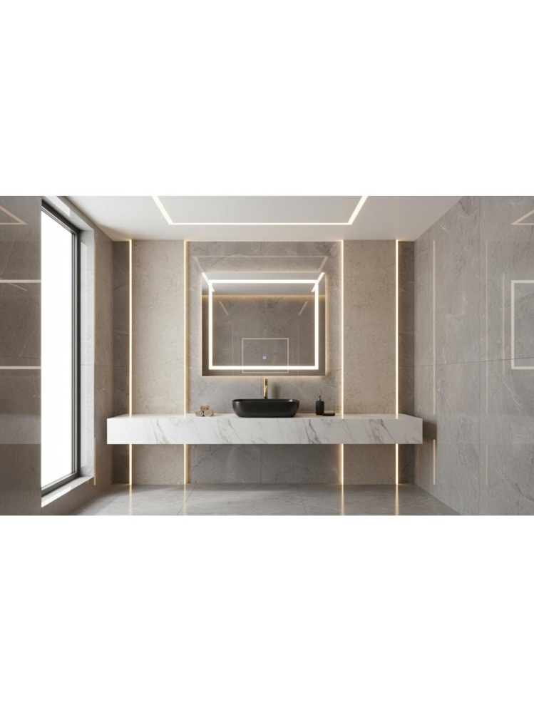 Lavoar pe blat Ceramic Basaro Hestia negru mat [2]