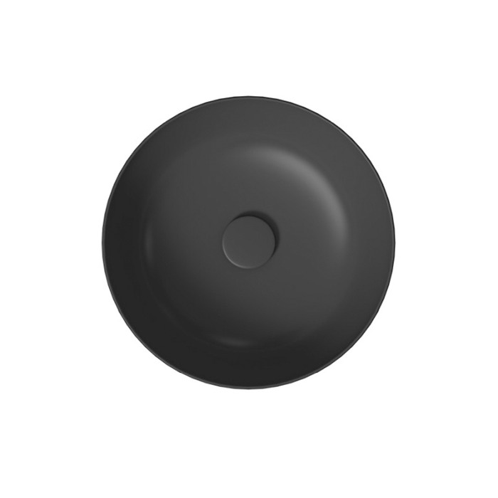 Lavoar pe blat, Cersanit, Larga, rotund, 40 cm, antracit mat [3]
