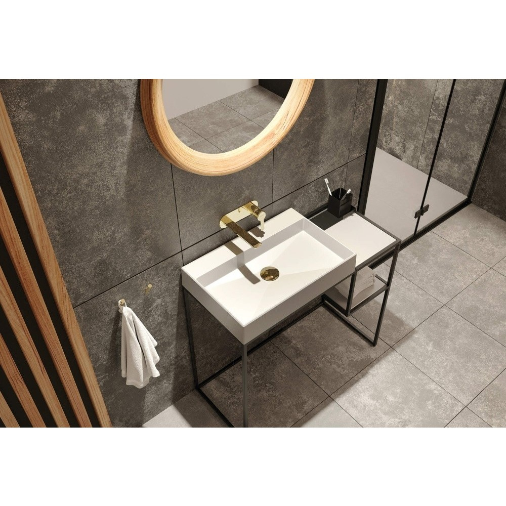 Lavoar pe blat Deante Correo alb 40x60cm [4]