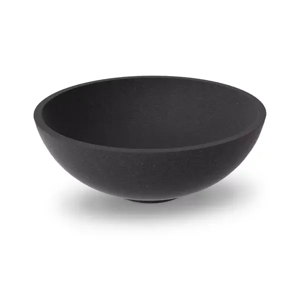 Lavoar pe blat din compozit Marmite Kierros rotund 42 cm negru lucios [1]