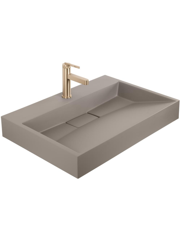 Lavoar compozit Rea Goya Taupe mat 700x460mm montaj blat perete [8]