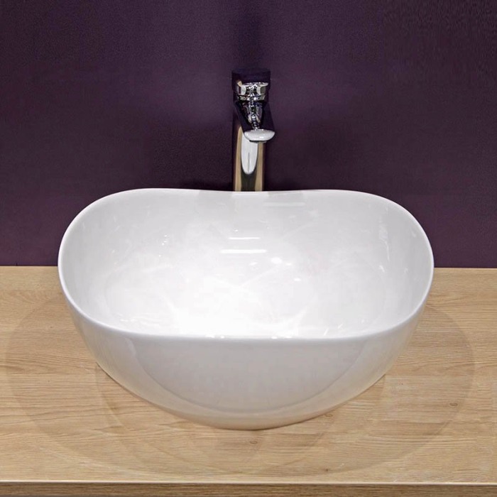 Lavoar pe blat, Fluminia, Aloe-39, amorf, 38,5 x 38 cm, alb [4]