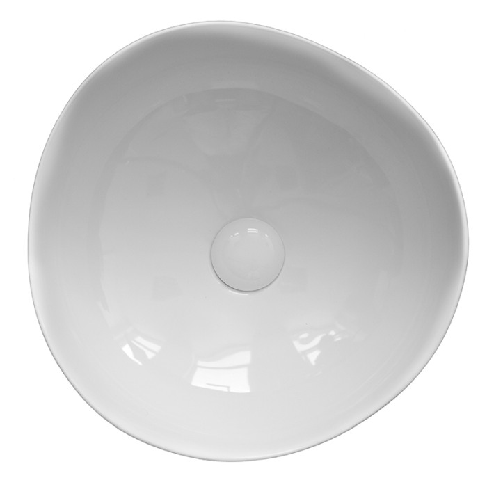 Lavoar pe blat, Fluminia, Aloe-39, amorf, 38,5 x 38 cm, alb [2]