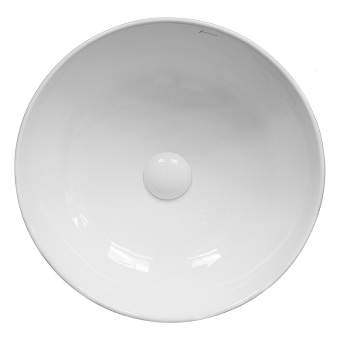 Lavoar pe blat Fluminia, Amereta, rotund, 41 x 41 cm, alb [3]