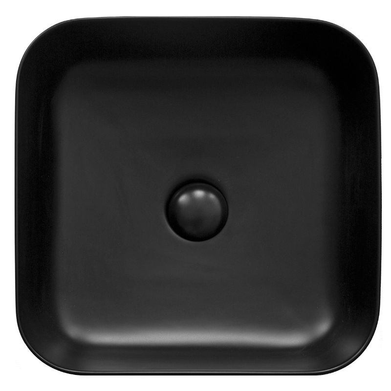 Lavoar pe blat, Fluminia, Andra, patrat, 38,5 x 38,5 cm, negru mat [3]