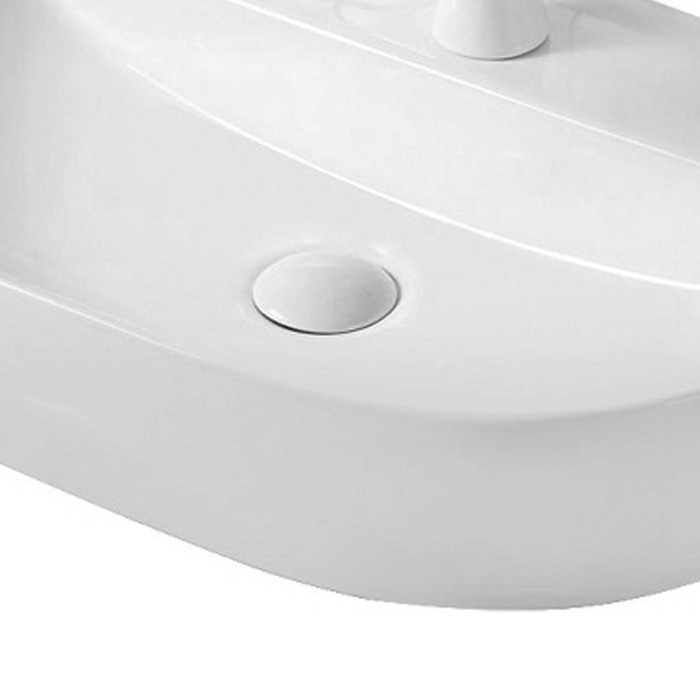 Lavoar pe blat, Fluminia, Cassandra 60, oval, 60 x 38 cm, alb [4]