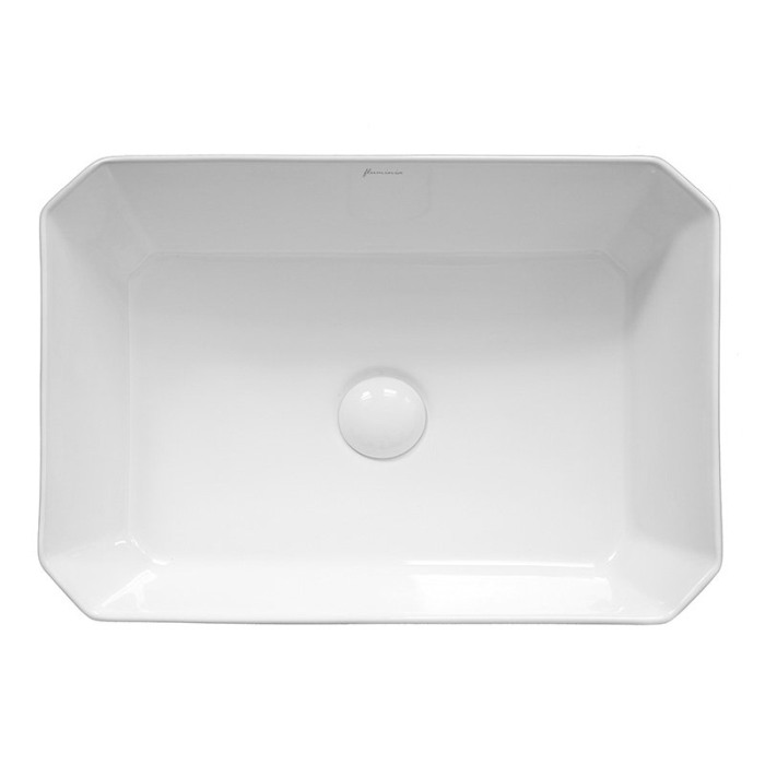 Lavoar pe blat, Fluminia, Corner, dreptunghiular, 50 x 37 cm, alb [3]