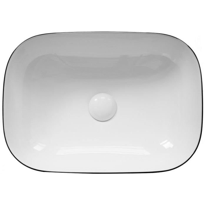 Lavoar pe blat Fluminia, Crius, dreptunghiular, 45.5 x 32 cm, alb-negru [3]