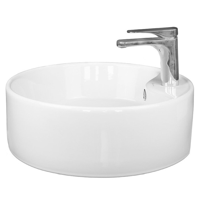 Lavoar pe blat Fluminia, Ibiza Grande New, alb, 46.5 x 46.5 cm [4]