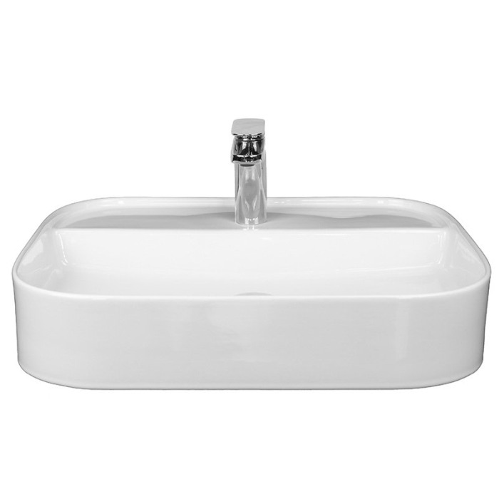 Lavoar pe blat Fluminia, Juno, 55 cm, dreptunghiular, 55 x 45 cm, alb [4]