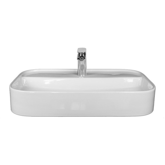 Lavoar pe blat Fluminia, Juno, 65 cm, dreptunghiular, 65 x 45 cm, alb [4]