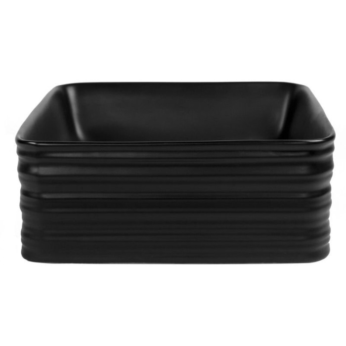 Lavoar pe blat, Fluminia, My Black Box, patrat, 39 x 39 cm, cu ventil, negru mat [4]