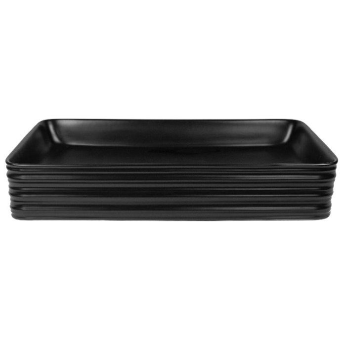 Lavoar pe blat, Fluminia, My Black Square, dreptunghiular, 67.5 x39 cm, negru mat [4]