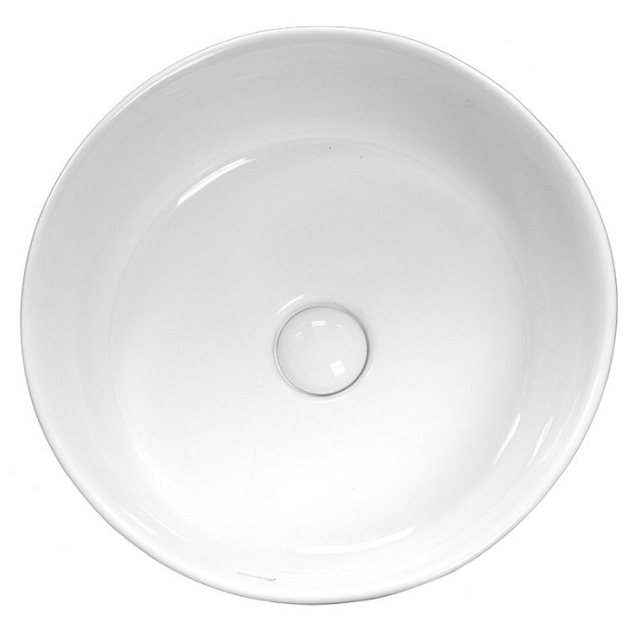 Lavoar pe blat Fluminia, My circle, diametru 41 cm, rotund, cu ventil, alb [3]