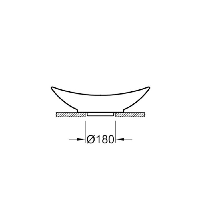 Lavoar pe blat Fluminia, My Pleasure, 63.5 x 37.5 cm, alb [5]