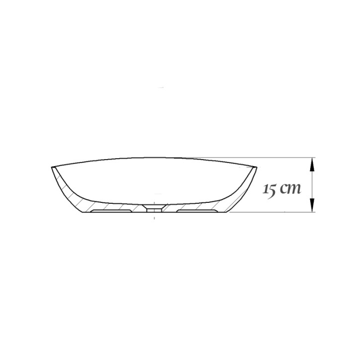 Lavoar pe blat Fluminia, Nil, 63,5 x 41,5 cm, alb [3]