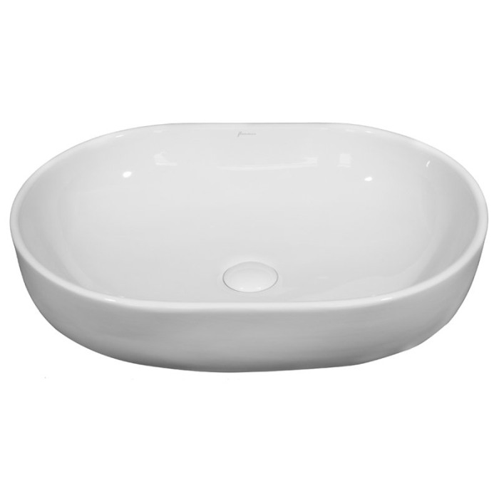 Lavoar pe blat Fluminia, Odera, oval, 60 x 40 cm, alb [3]