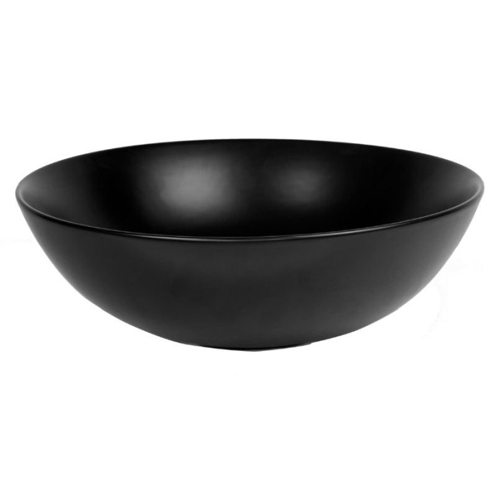 Lavoar pe blat Fluminia, Sexy Black, rotund, diametru 40 cm, negru mat [4]