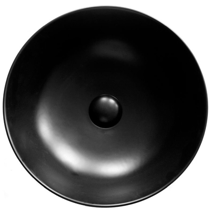 Lavoar pe blat Fluminia, Sexy Black, rotund, diametru 40 cm, negru mat [3]