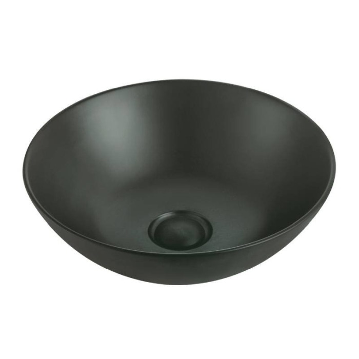 Lavoar pe blat Fluminia, Sexy Black, rotund, diametru 40 cm, negru mat [1]
