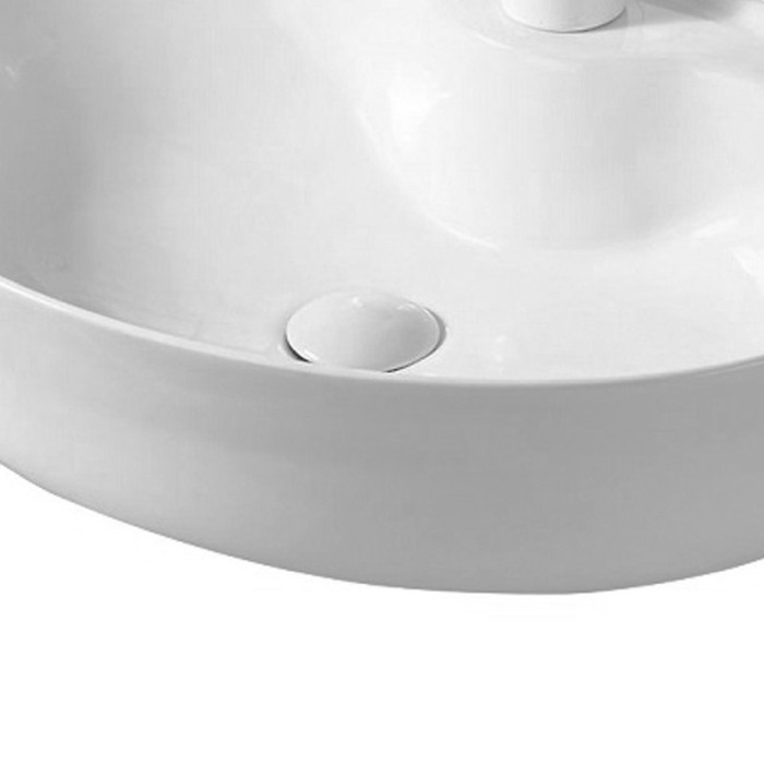 Lavoar pe blat Fluminia, Tamisa, oval, 57 x 41 cm, alb [5]