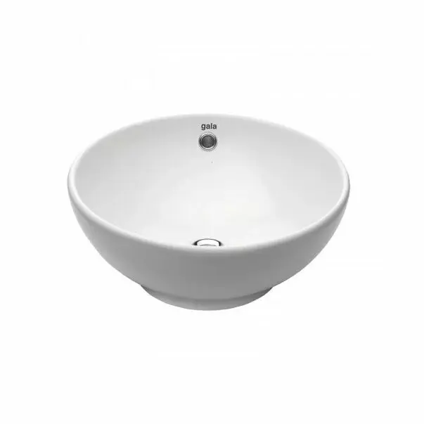 Lavoar pe blat Gala Bowl rotund alb lucios 41 cm [1]