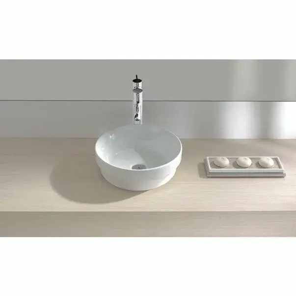 Lavoar pe blat Gala Circle rotund alb lucios 40 cm [2]