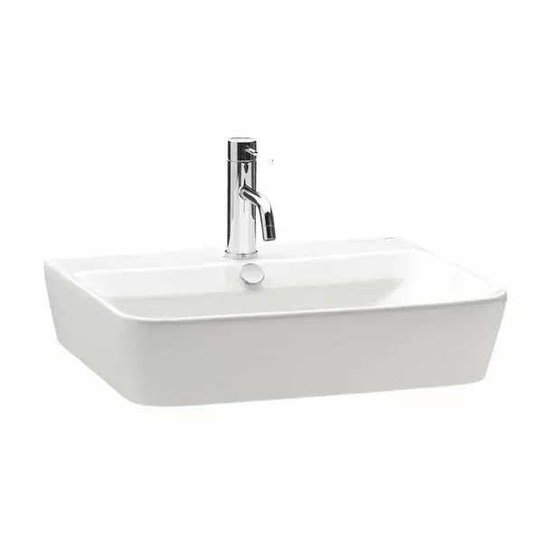Lavoar pe blat Gala Emma Square alb lucios 55 cm [1]