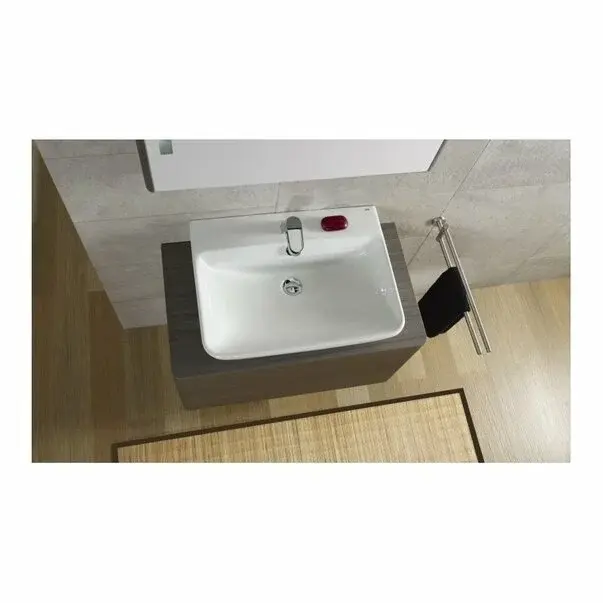 Lavoar pe blat Gala Emma Square alb lucios 55 cm [2]