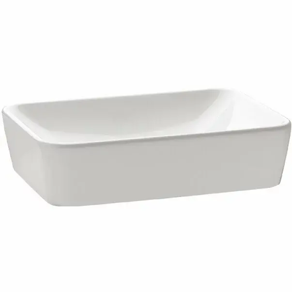 Lavoar pe blat Gala Emma Square dreptunghiular alb lucios 50 cm [2]