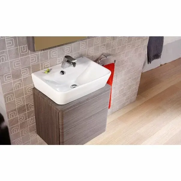 Lavoar pe blat Gala Emma Square dreptunghiular alb lucios 55 cm [2]