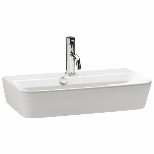 Lavoar pe blat Gala Emma Square dreptunghiular alb lucios 60 cm [1]