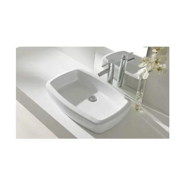 Lavoar pe blat Gala Eos dreptunghiular alb lucios 60 cm [2]
