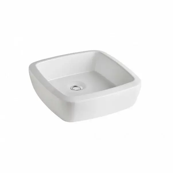 Lavoar pe blat Gala Eos patrat alb lucios 40 cm [2]