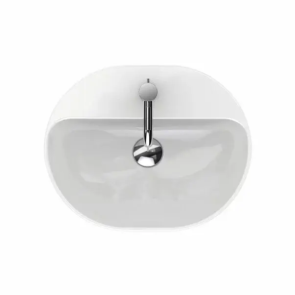 Lavoar pe blat Geberit Variform eliptic cu preaplin 50x40 cm [2]