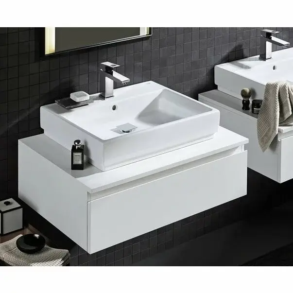 Lavoar pe blat Grohe Cube Ceramic cu PureGuard 50x49 cm [5]