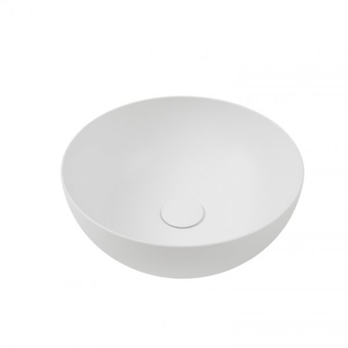 Lavoar pe blat Hatria, Happy Hour 06:00 slim, rotund, fara preaplin, 40 cm, alb [1]