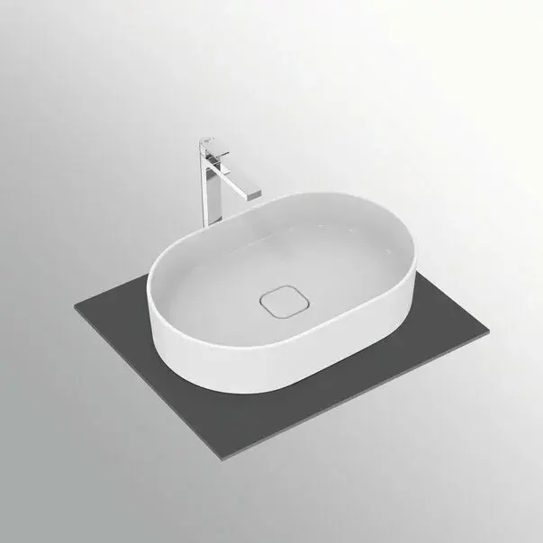 Lavoar pe blat Ideal Standard Strada II oval 60x40 cm fara preaplin [5]