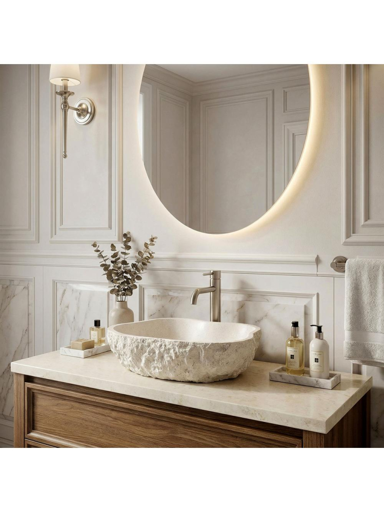 Lavoar pe blat Isla Warm Beige [7]