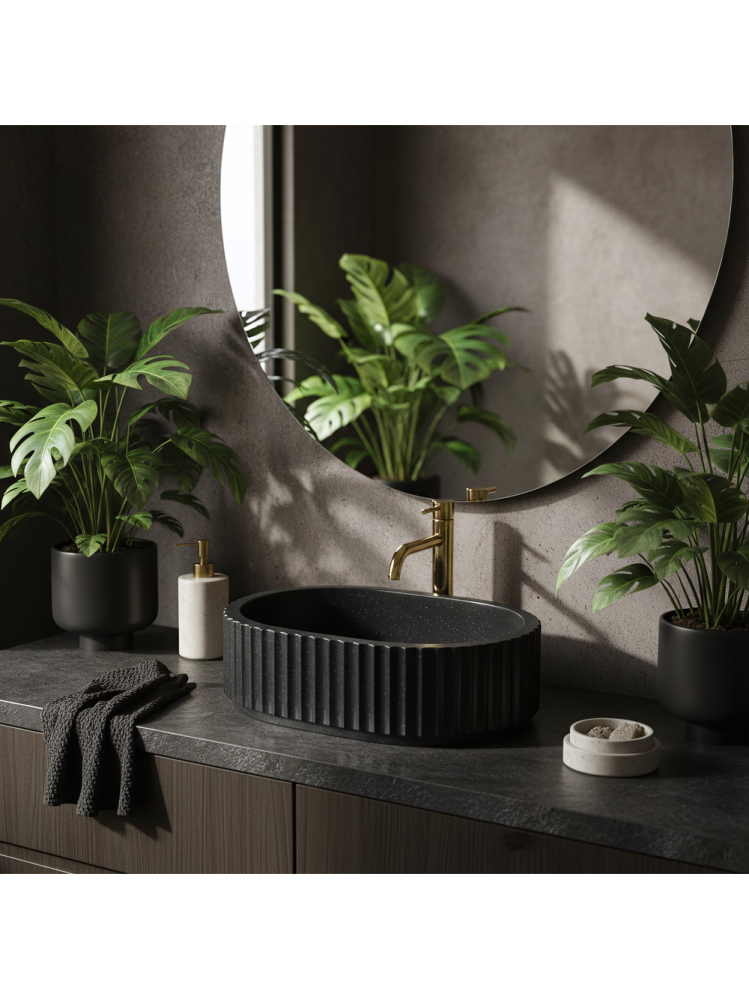 Lavoar pe blat Margaret negru [3]