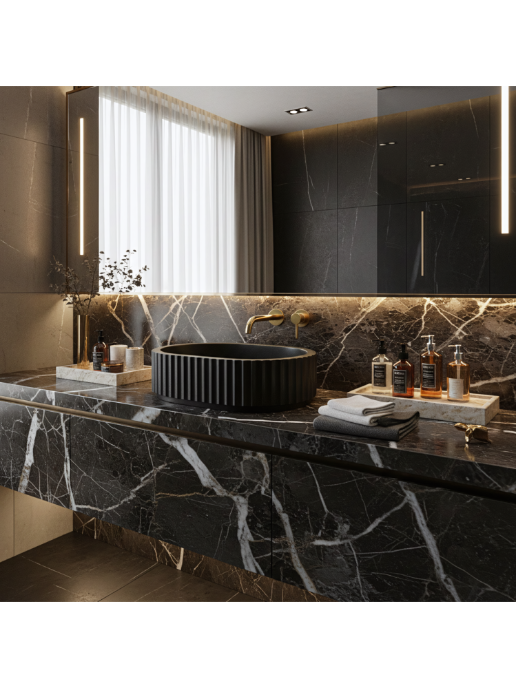 Lavoar pe blat Margaret negru [5]