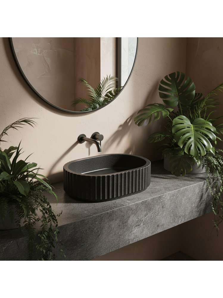 Lavoar pe blat Margaret negru [9]