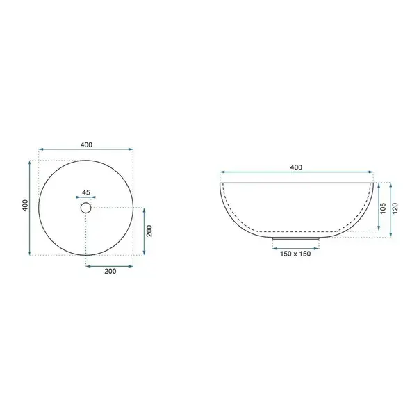Lavoar pe blat Rea Arte cu motive florale 40 cm albastru/auriu [2]