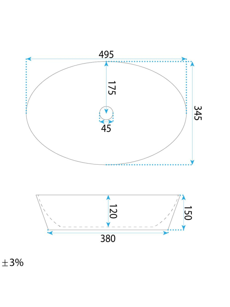 Lavoar pe blat Rea Astoria alb [10]