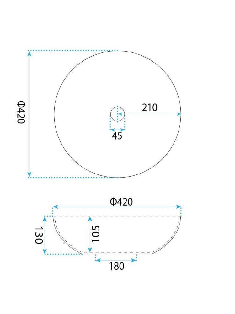 Lavoar pe blat Rea Babilon negru/auriu [9]