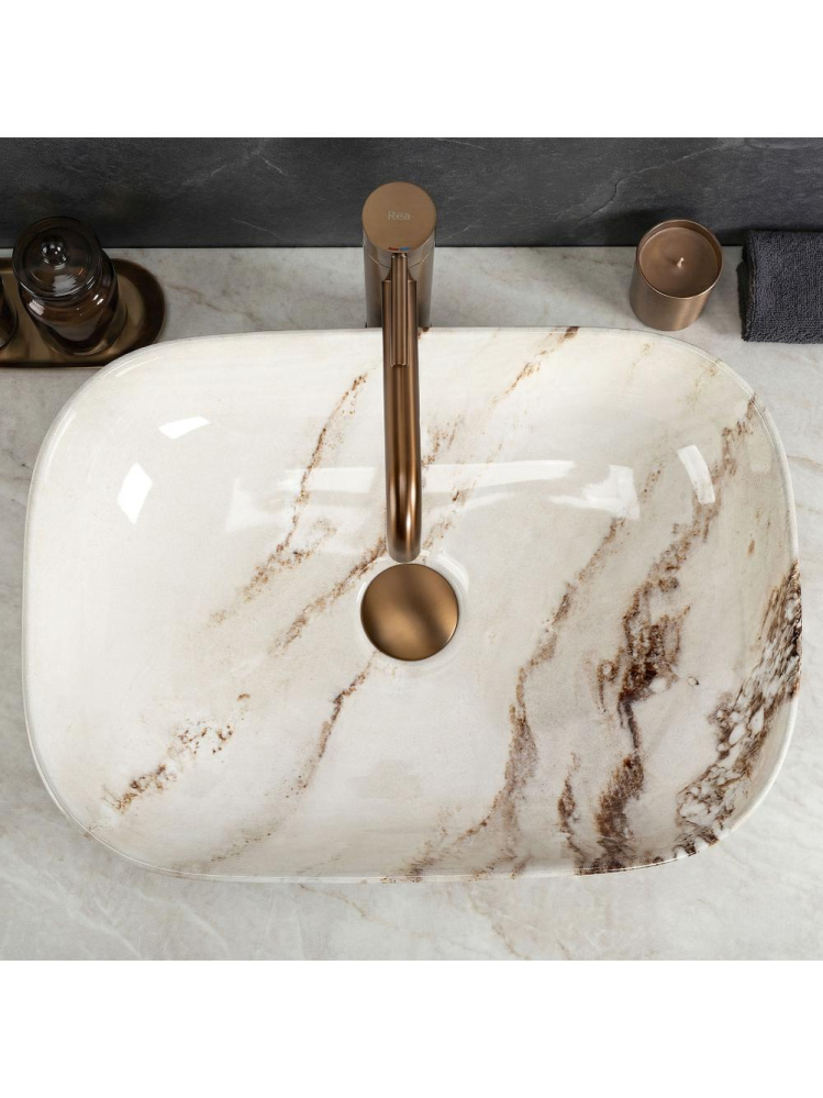 Lavoar pe blat Rea Belinda Marrone Shiny [5]