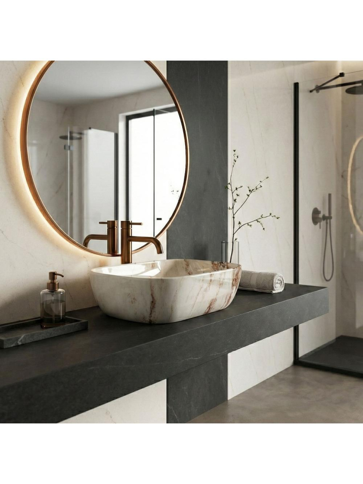 Lavoar pe blat Rea Belinda Marrone Shiny [6]